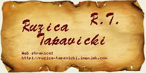 Ružica Tapavički vizit kartica